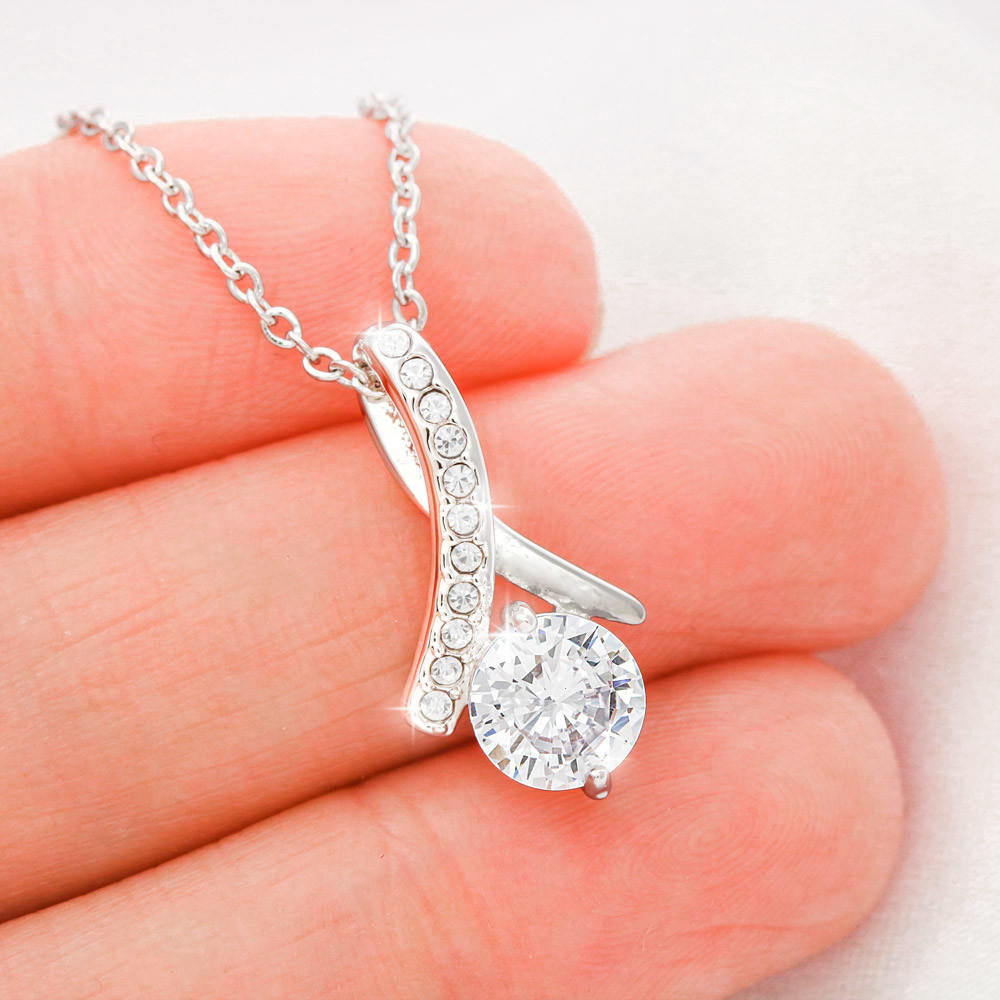 Personalized Teacher Appreciation Alluring Beauty Necklace
