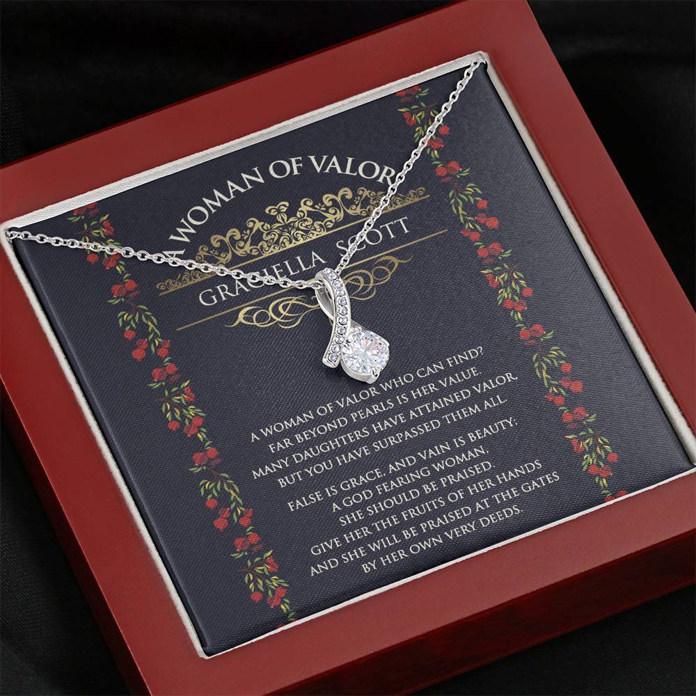 Personalized Woman Of Valor Necklace
