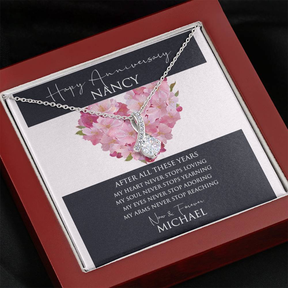 Happy Anniversary Personalized Alluring Beauty Necklace