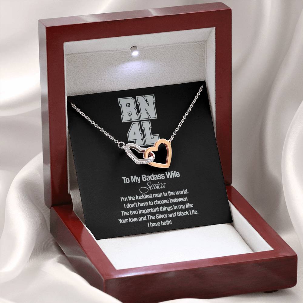 Personalized RN4L Badass Wife Necklace