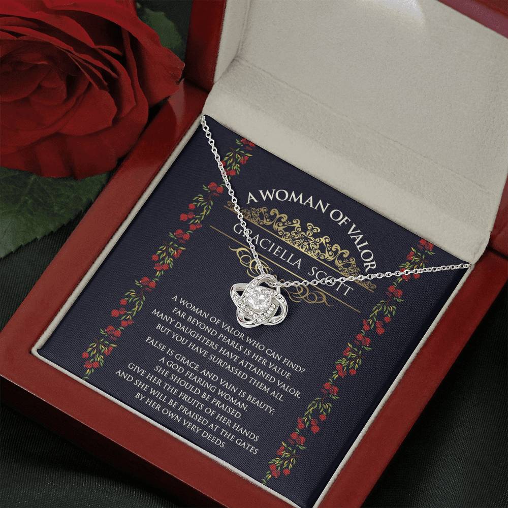 Personalized Woman Of Valor Necklace