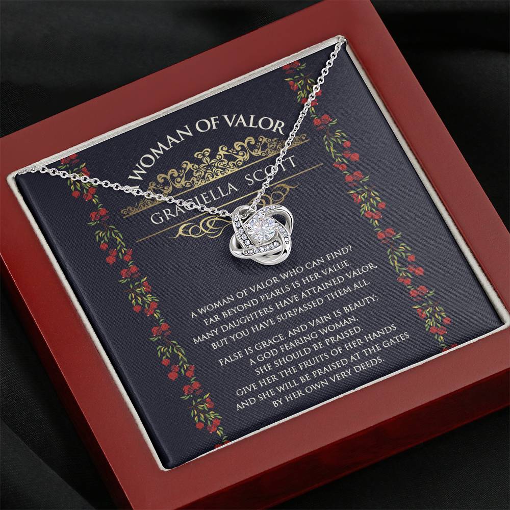 Personalized Woman Of Valor Necklace