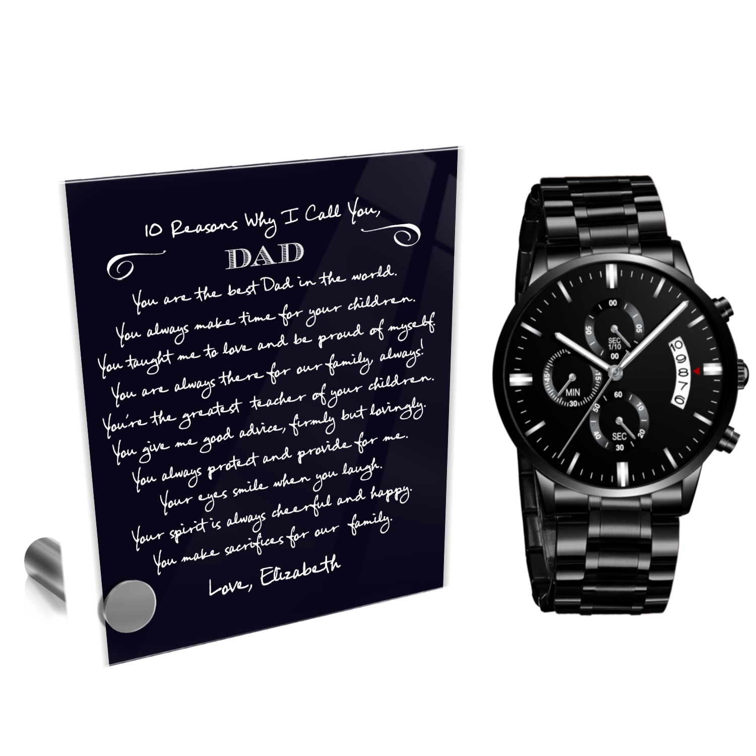 Personalized Men's Luxury Chronograph With Lumenglass Display